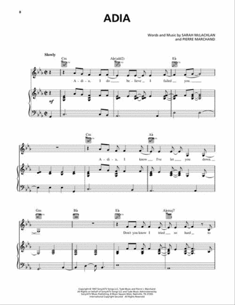 Pop/Rock Piano, Vocal, Guitar scores gallery preview page 6
