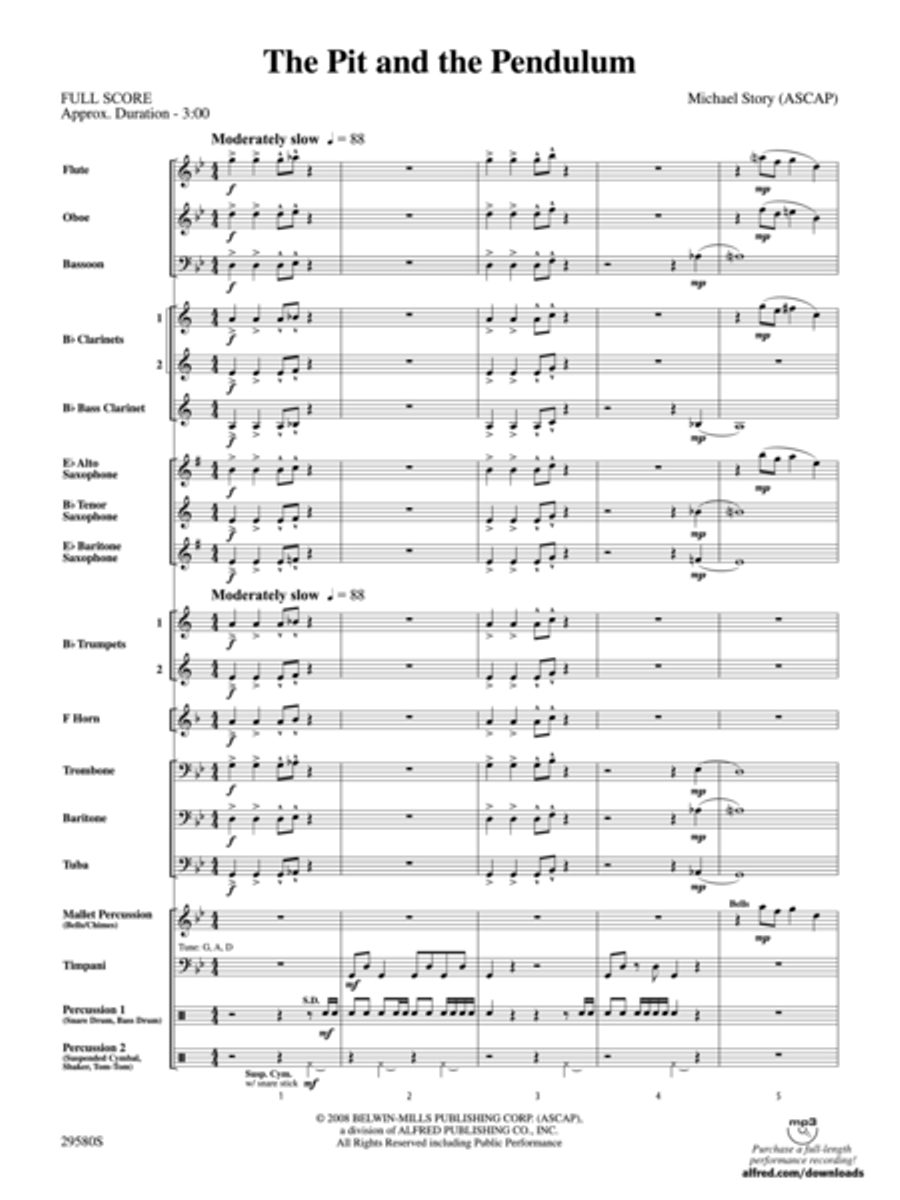 The Pit and the Pendulum (Score only) Concert Band scores gallery preview page 2