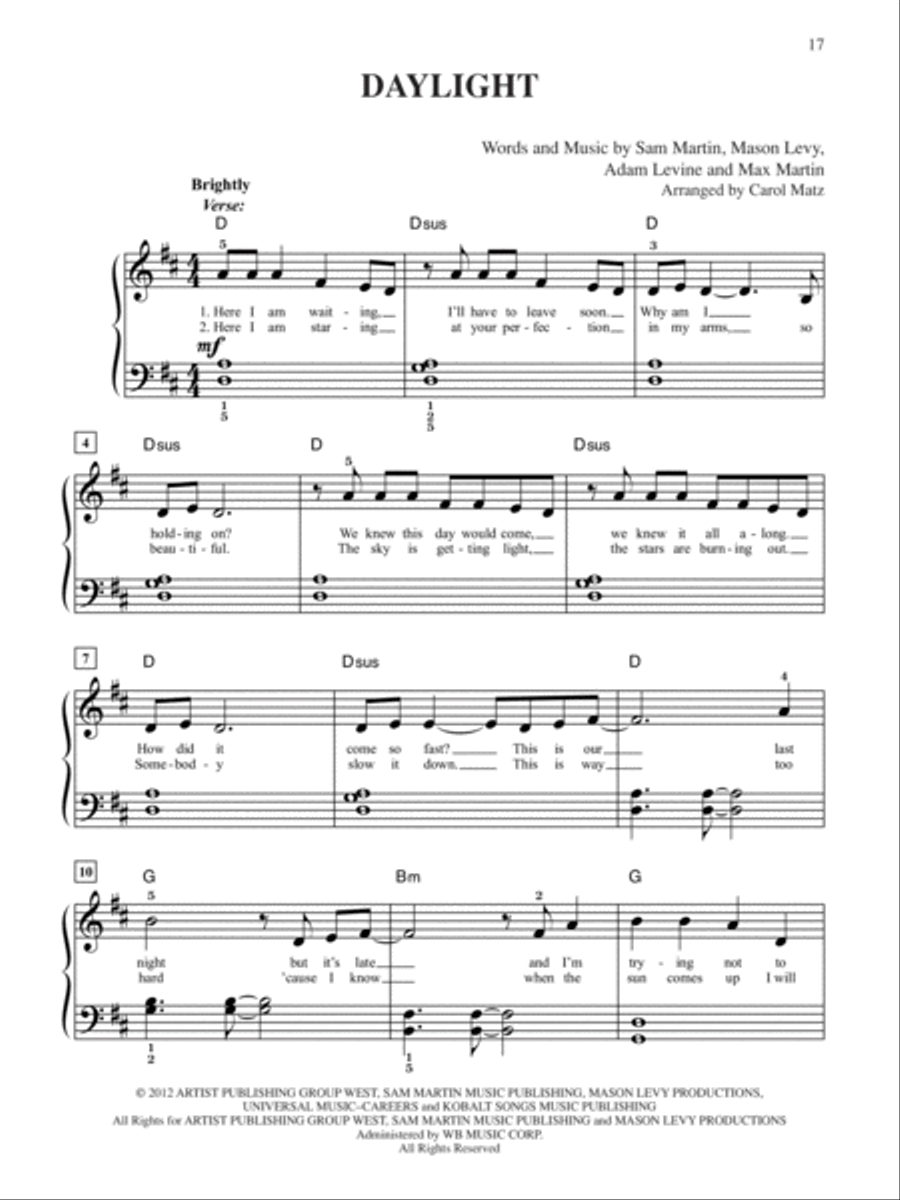 2013 Greatest Pop & Movie Hits Easy Piano scores gallery preview page 4