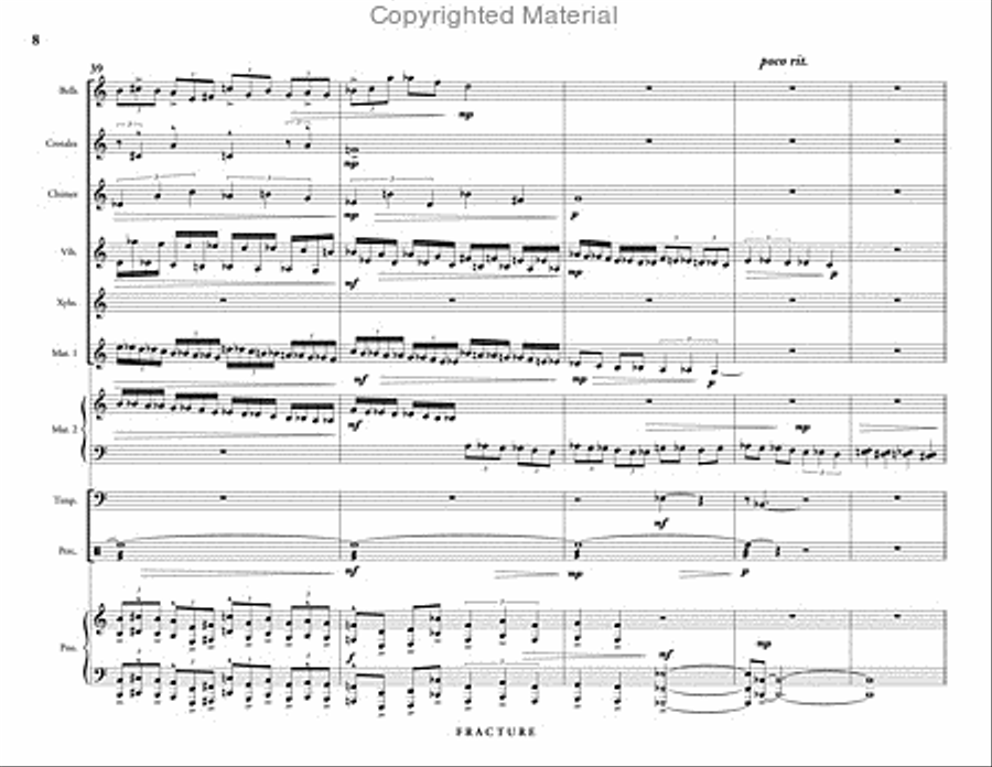 Fracture (score & parts) Fracture (score & parts) Percussion Ensemble scores gallery preview page 9