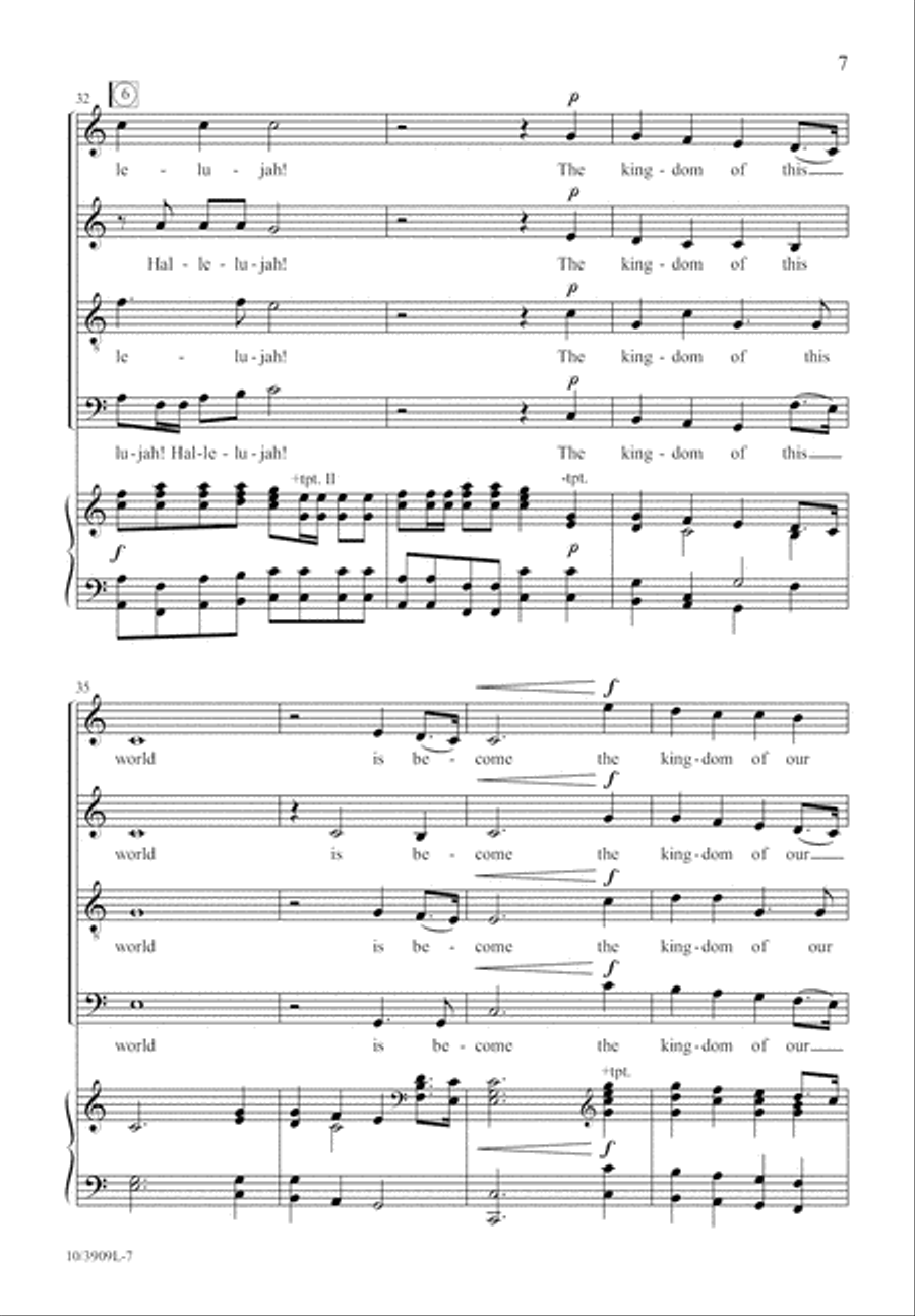 Hallelujah Chorus 4-Part scores gallery preview page 8