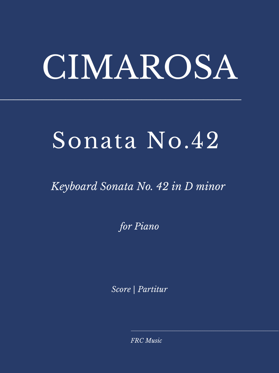 Cimarosa: Sonata No. 42 in D minor (as played by Víkingur Ólafsson) Piano Method scores gallery preview page 1