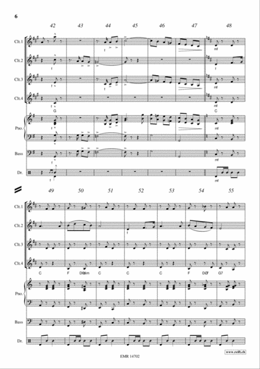 Camptown Races Camptown Races Clarinet scores gallery preview page 6