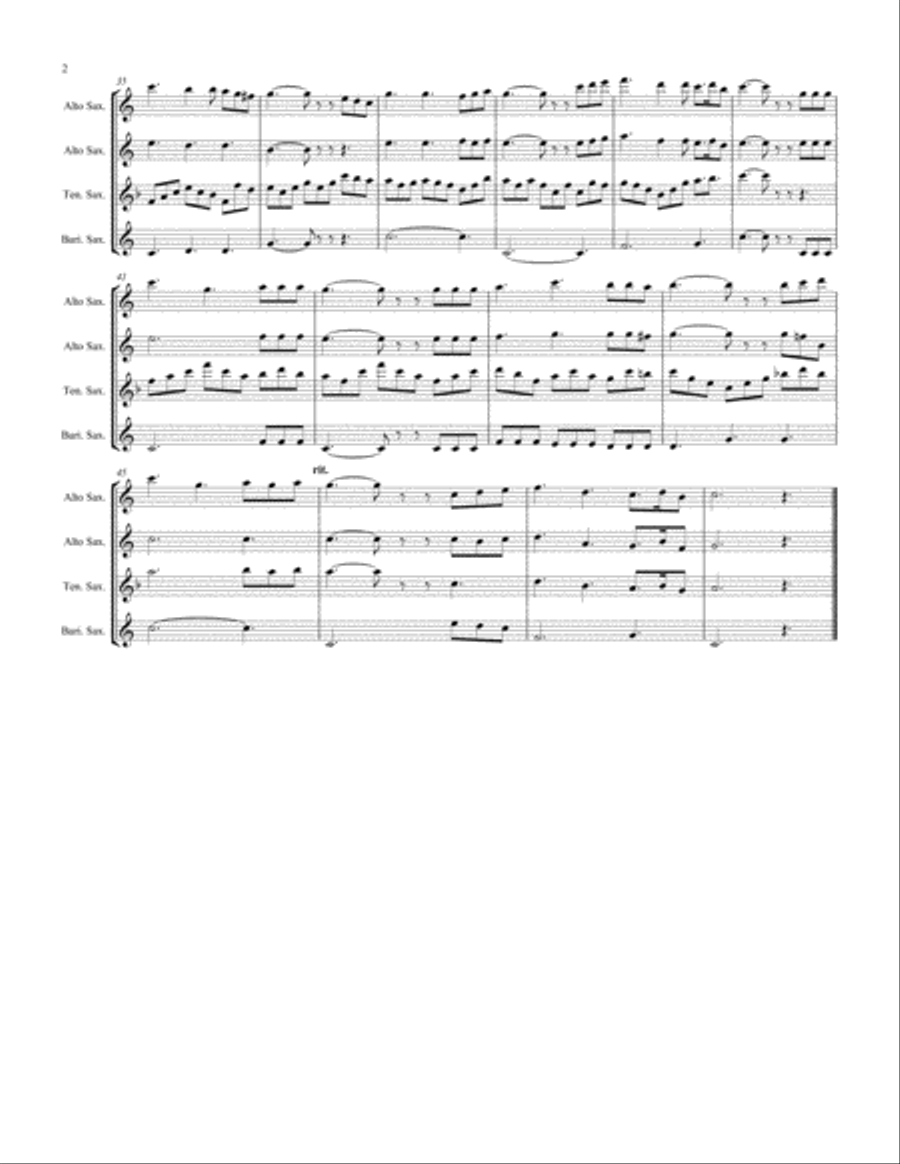 Beautiful Savior and Blessed Assurance Woodwind Quartet scores gallery preview page 2