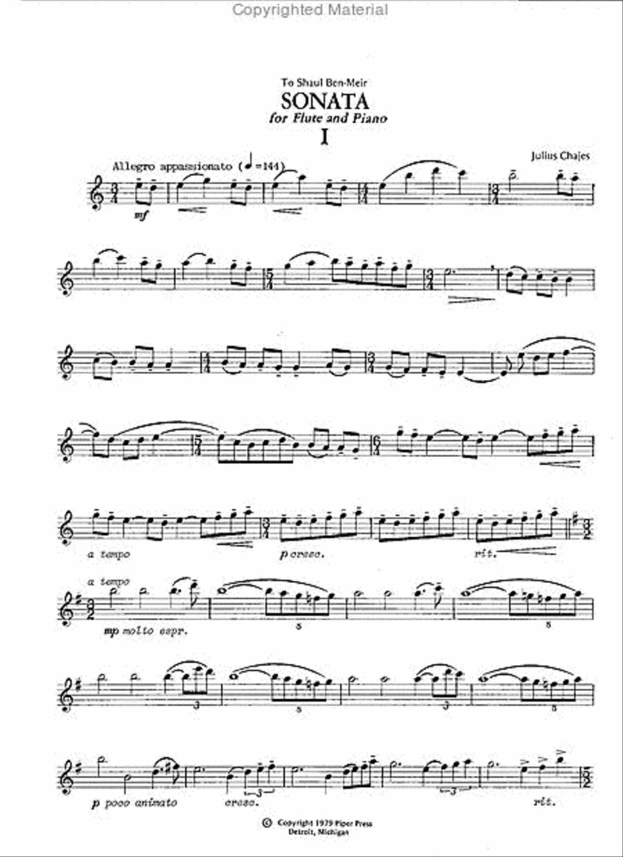 Sonata Flute Solo scores gallery preview page 2