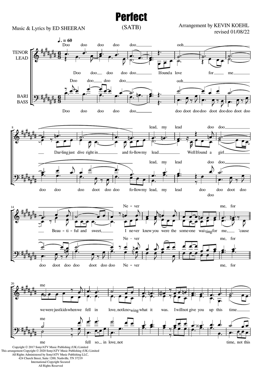 Perfect 4-Part scores gallery preview page 1