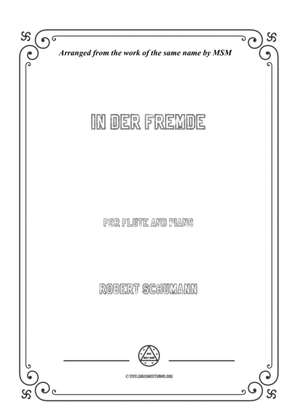 Book cover for Schumann-In der Fremde,for Flute and Piano