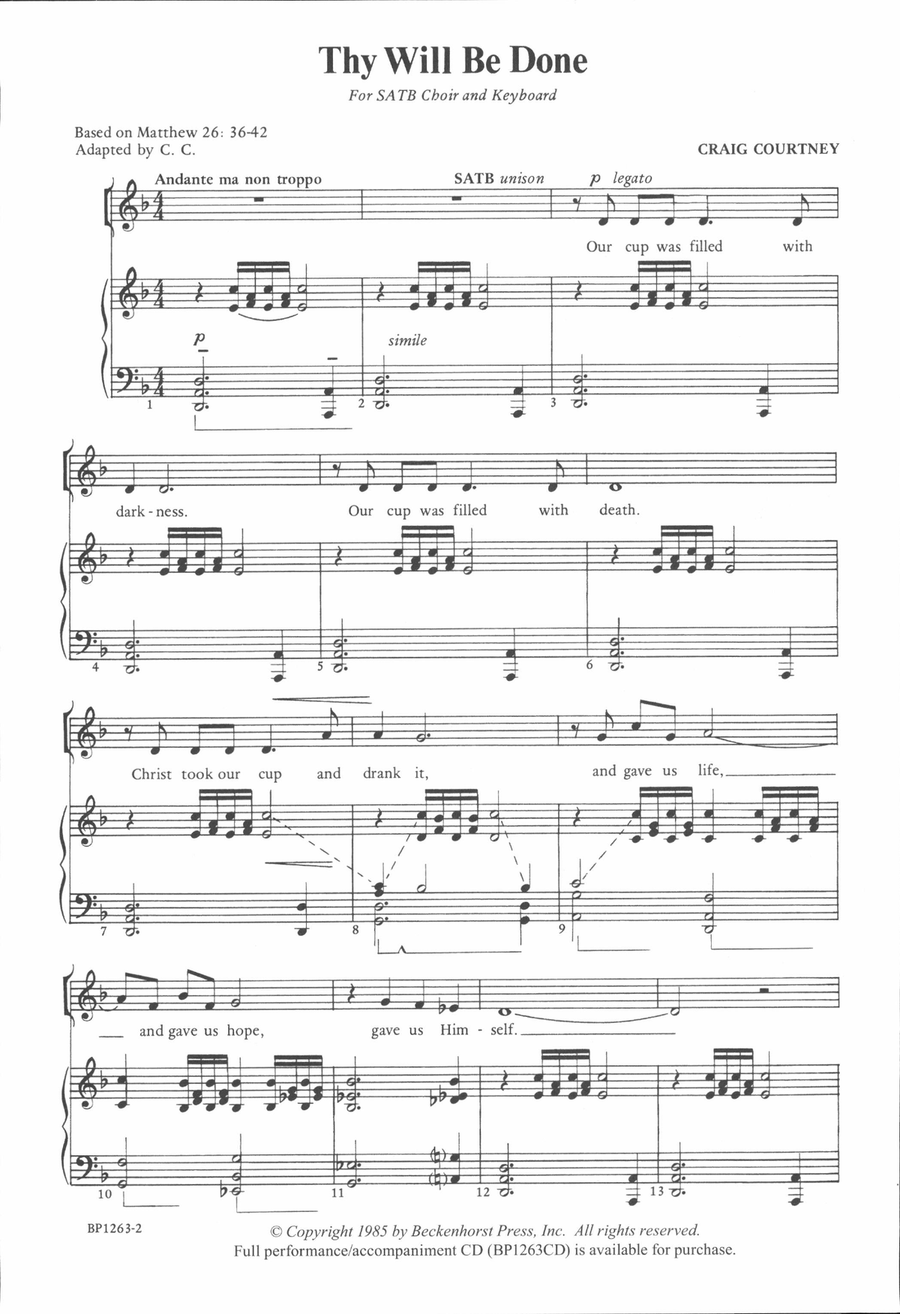 Thy Will Be Done 4-Part scores gallery preview page 2