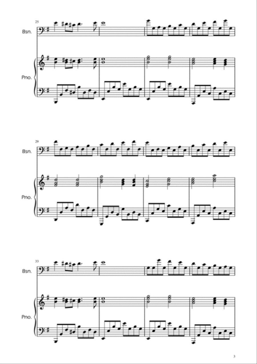 Passacaglia - Handel/Halvorsen - Bassoon Solo w/ Piano Chamber Music scores gallery preview page 3