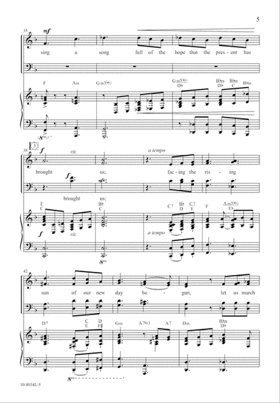 Lift Every Voice and Sing Divisi scores gallery preview page 5
