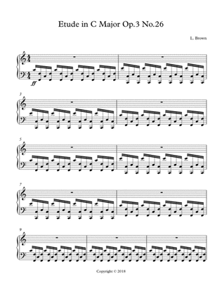 Etude in C Major Op.3 No.26