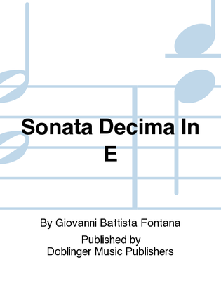 Sonata decima in e