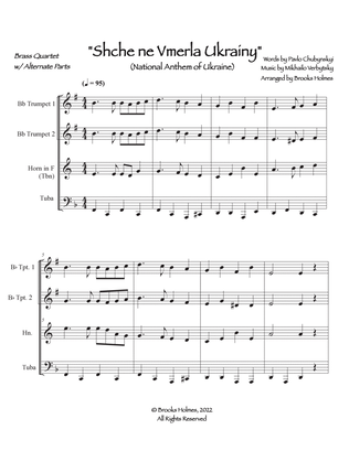 Schche ne Vmerla Ukrainy (Brass Quartet) National Anthem Of Ukraine