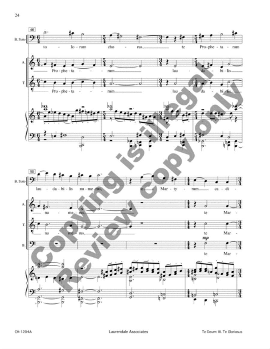 Te Deum (Choral Score)