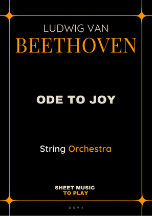 Book cover for Ode To Joy - Easy String Orchestra (Full Score and Parts)