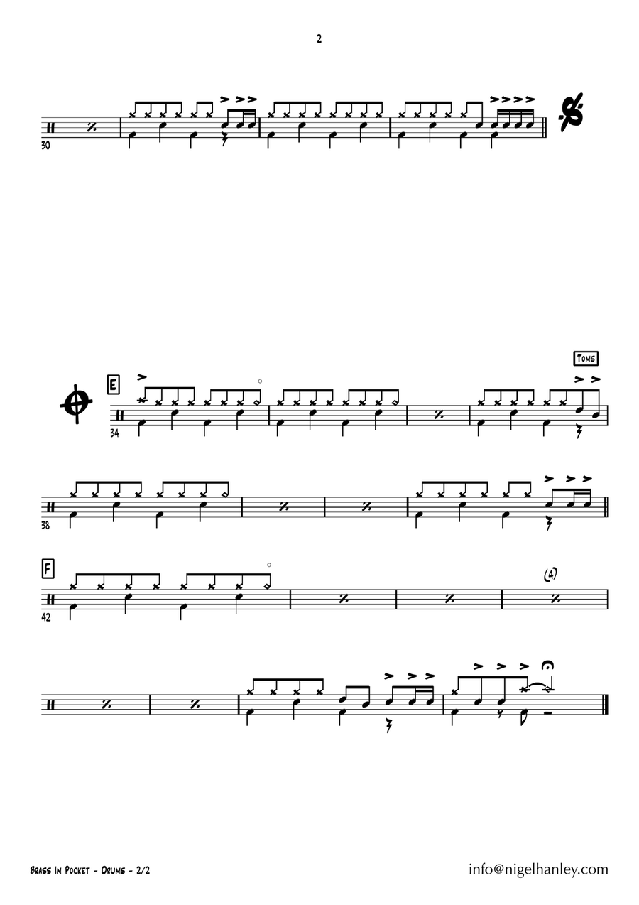 Brass In Pocket Jazz Ensemble scores gallery preview page 3