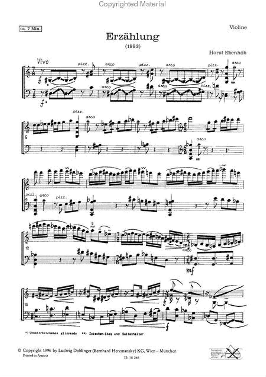Erzahlung (1993) Violin scores gallery preview page 2