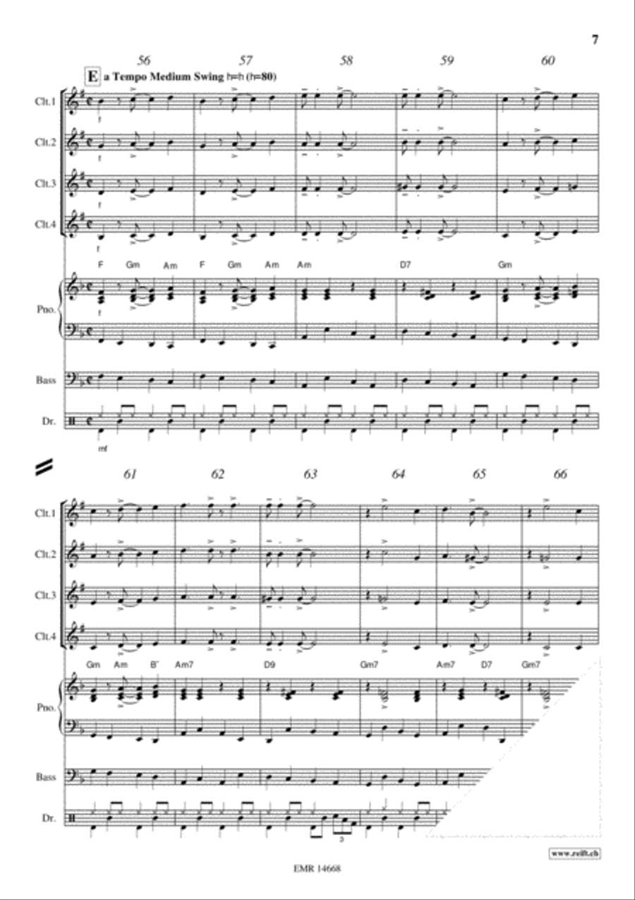 Movie Sequences Movie Sequences Clarinet scores gallery preview page 7