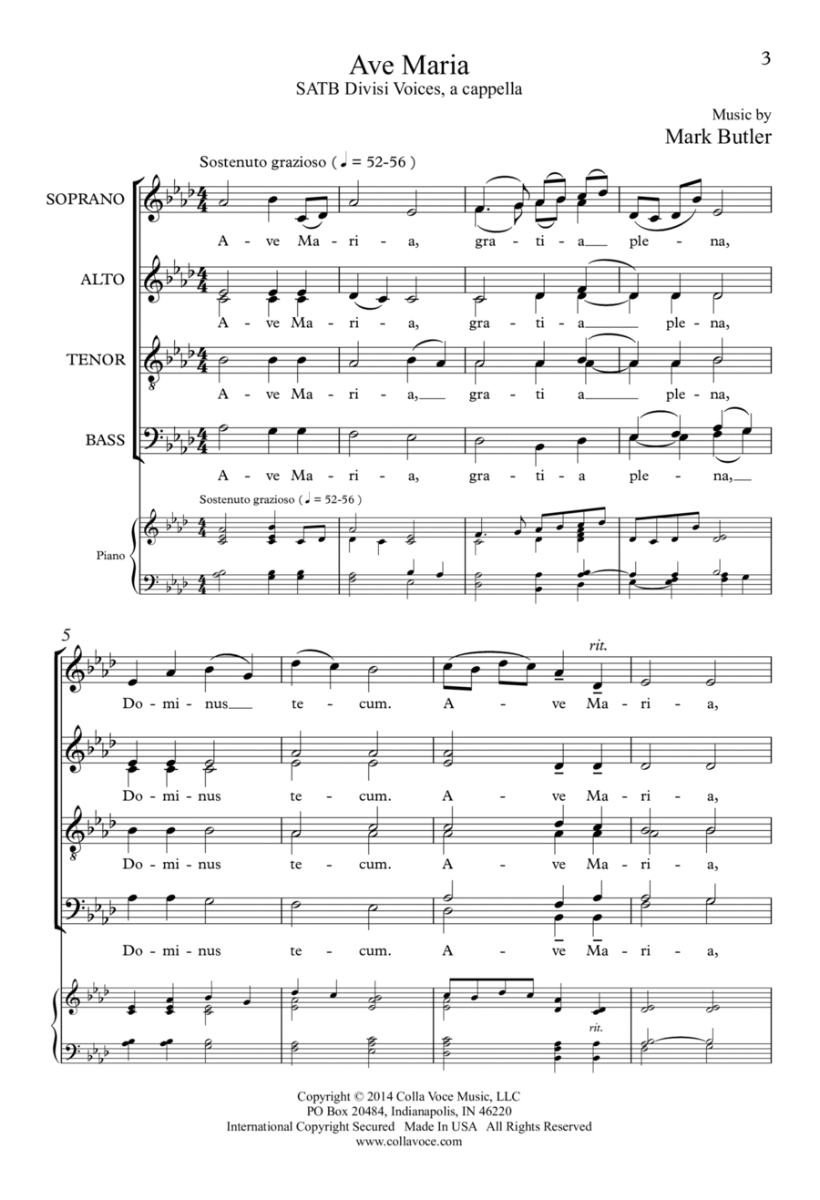 Ave Maria Ave Maria Divisi scores gallery preview page 1