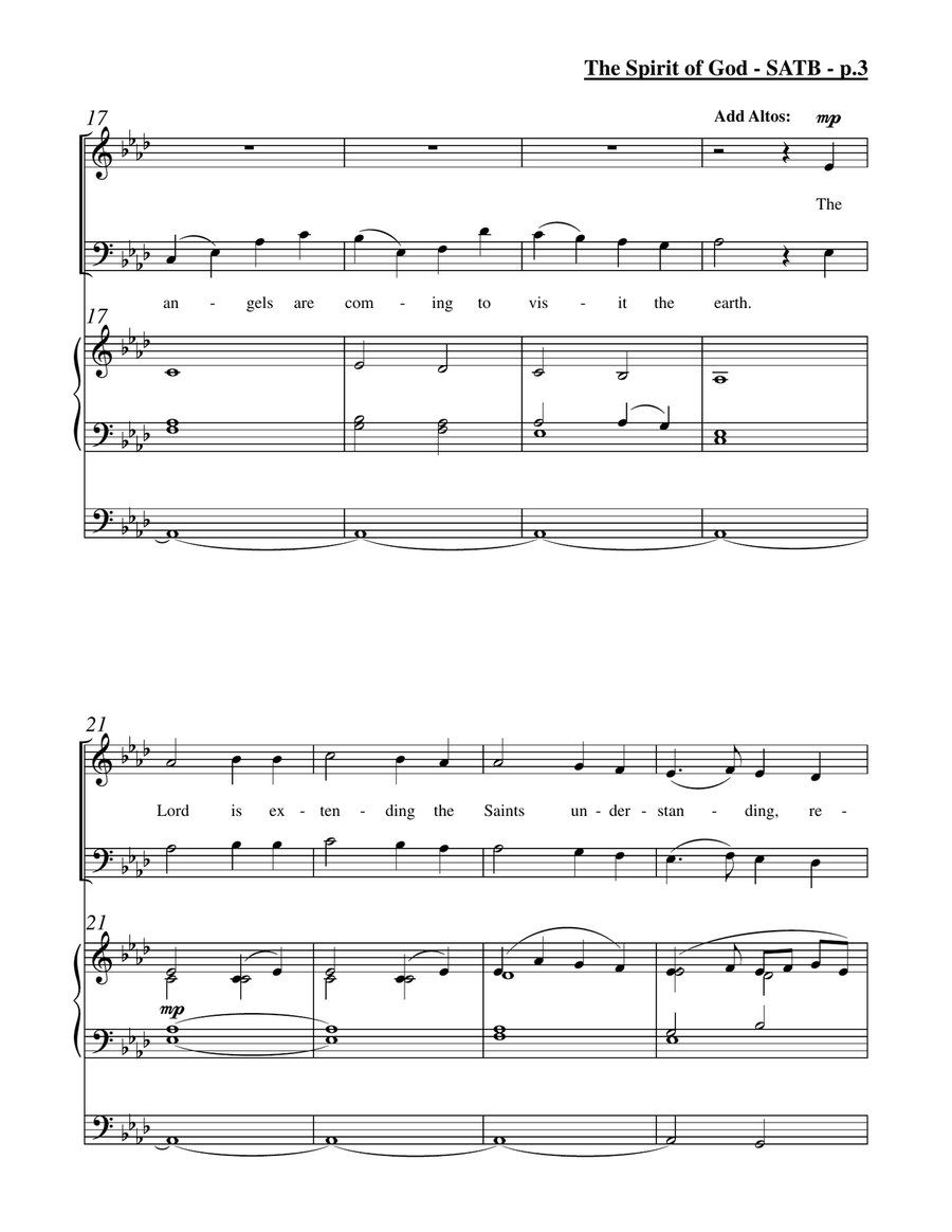 The Spirit of God (SATB) 4-Part scores gallery preview page 4