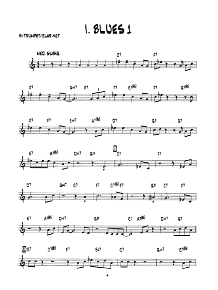 15 Easy Jazz, Blues & Funk Etudes Clarinet scores gallery preview page 3