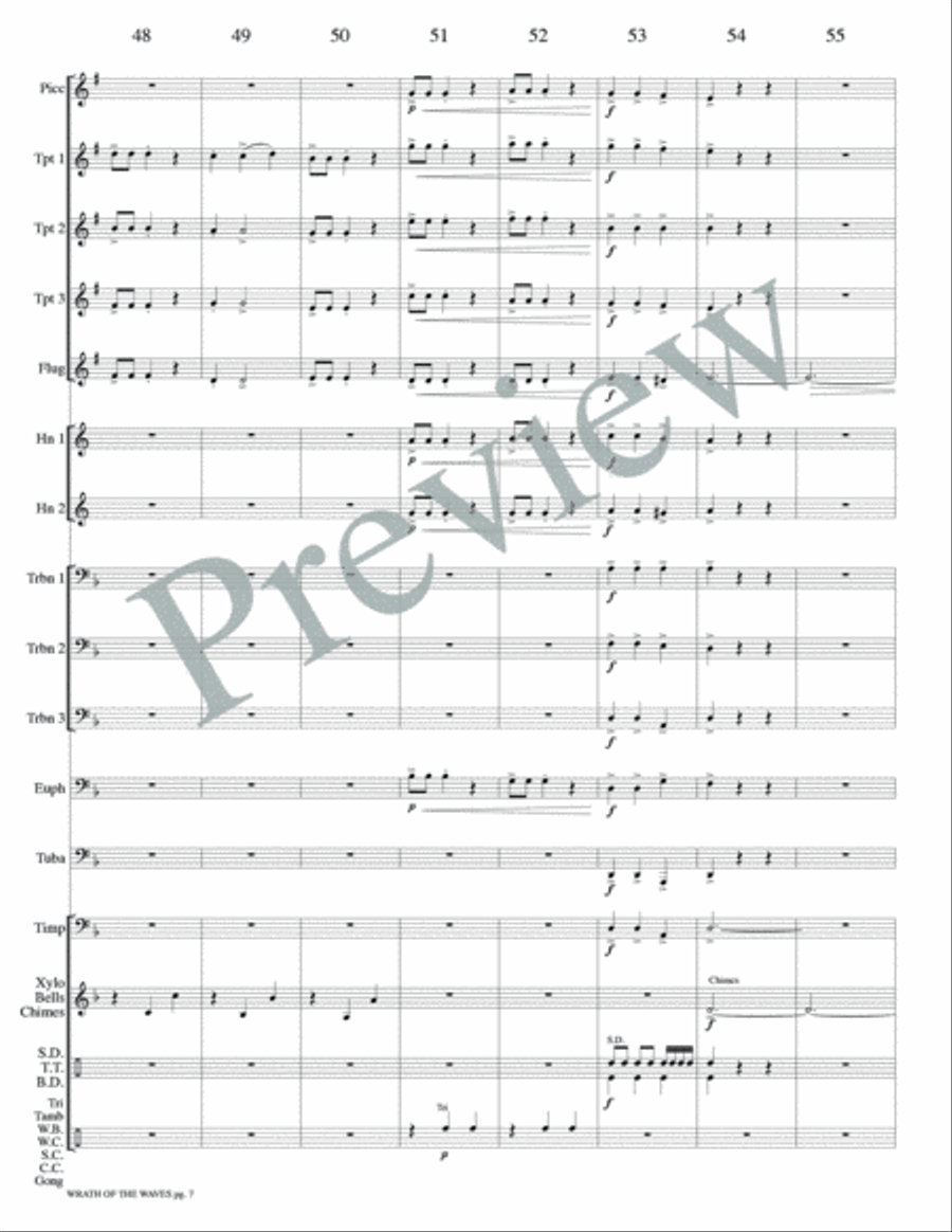 Wrath of the Waves Small Ensemble scores gallery preview page 9