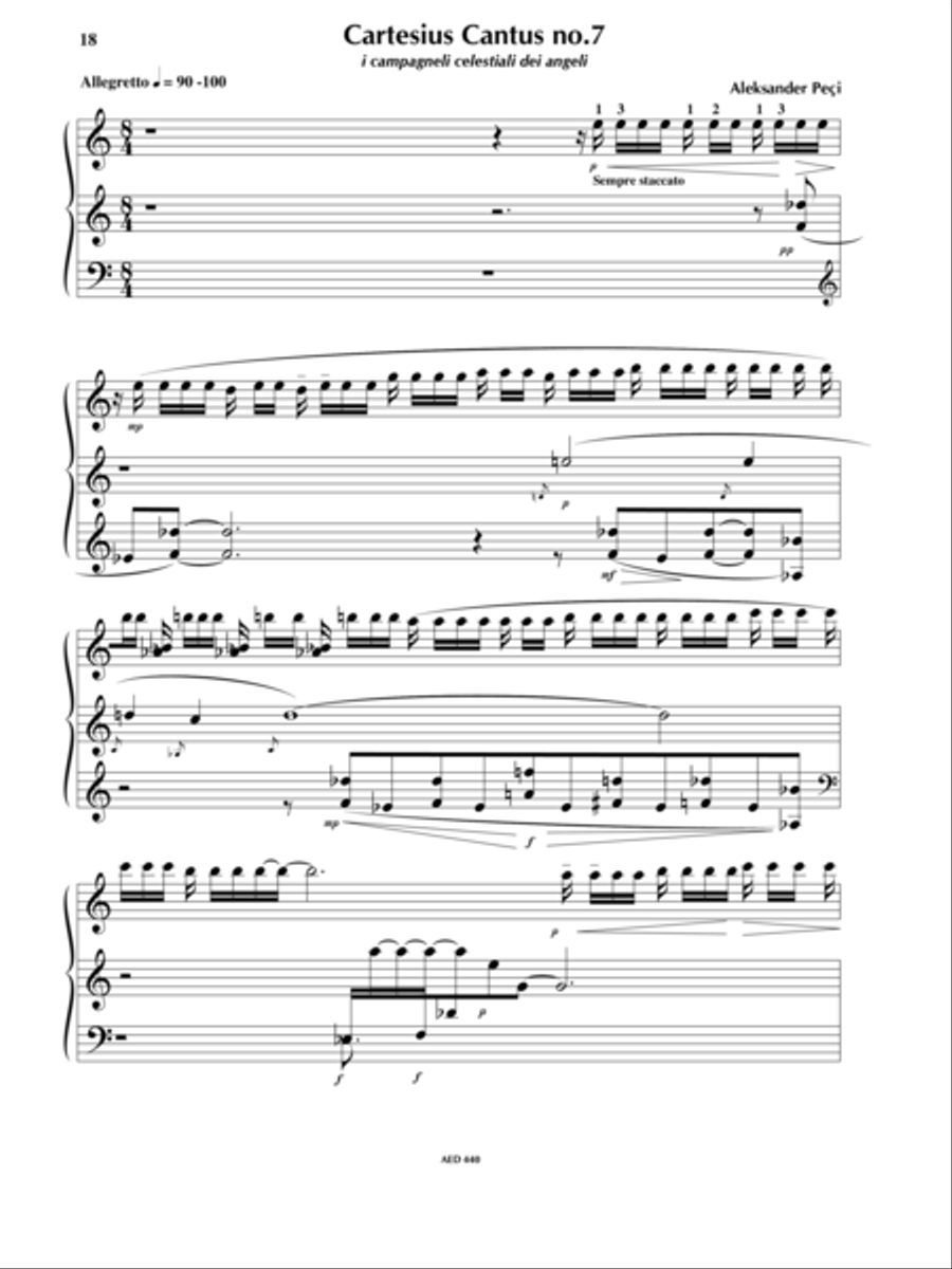 Cartesius cantus no 7 - I Campanelli degli Angeli Piano Solo scores gallery preview page 1