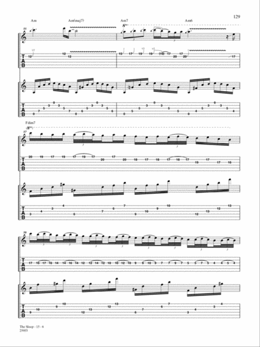 The Sleep The Sleep Guitar Tablature scores gallery preview page 6