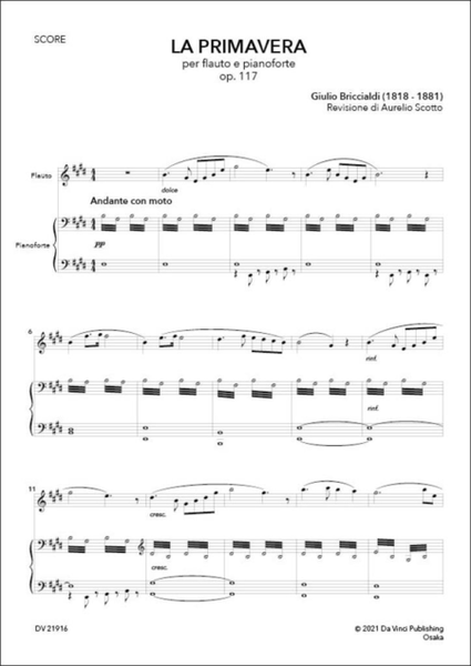 La Primavera Op. 117, for Flute and Piano