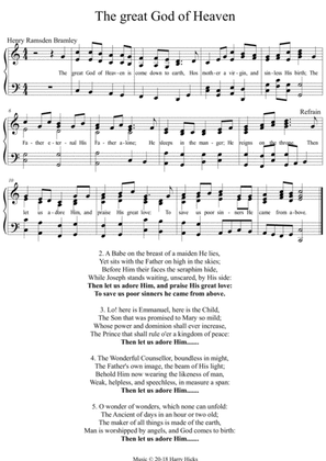 The great God of heaven. A new tune to a wonderful old hymn.