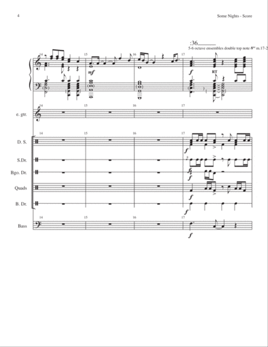 Some Nights Electric Guitar scores gallery preview page 6