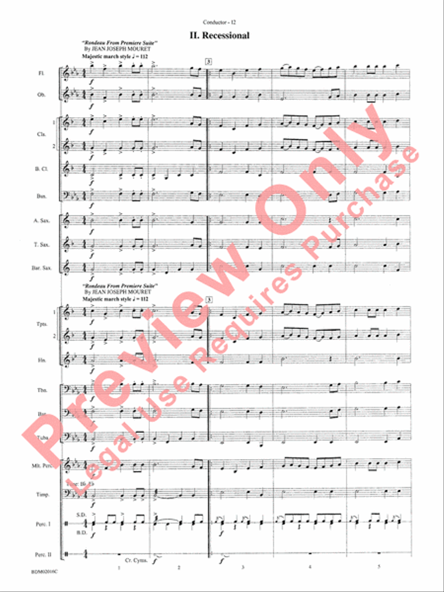 Graduation Suite (Processional: Pomp and Circumstance March No. 1 / Recessional: Rondeau from Premiere Suite) Concert Band scores gallery preview page 14
