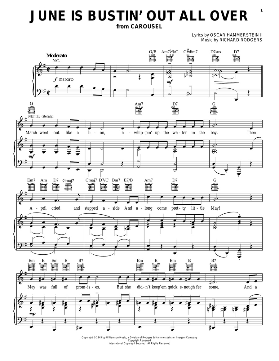 June Is Bustin' Out All Over Guitar scores gallery preview page 1