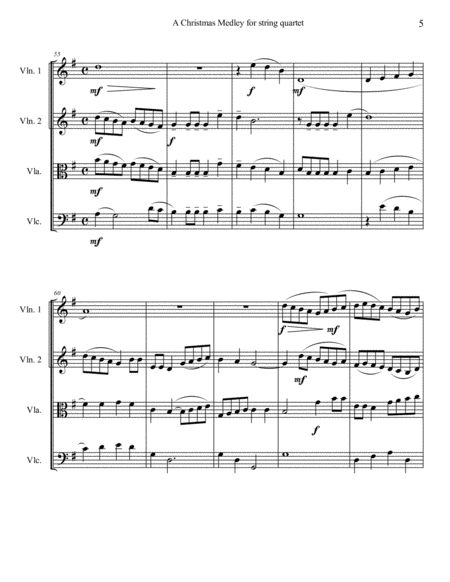 A Christmas Medley for String Quartet image number null