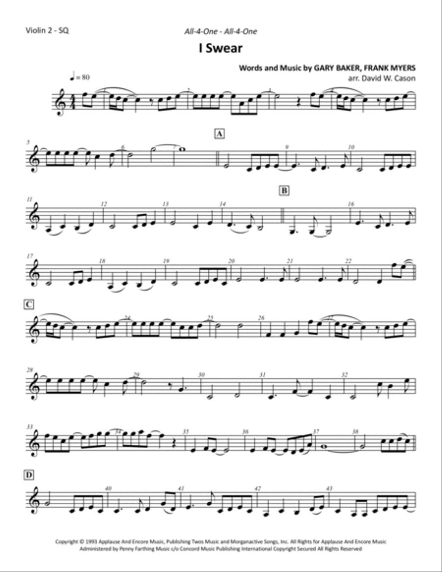 I Swear I Swear String Quartet scores gallery preview page 3
