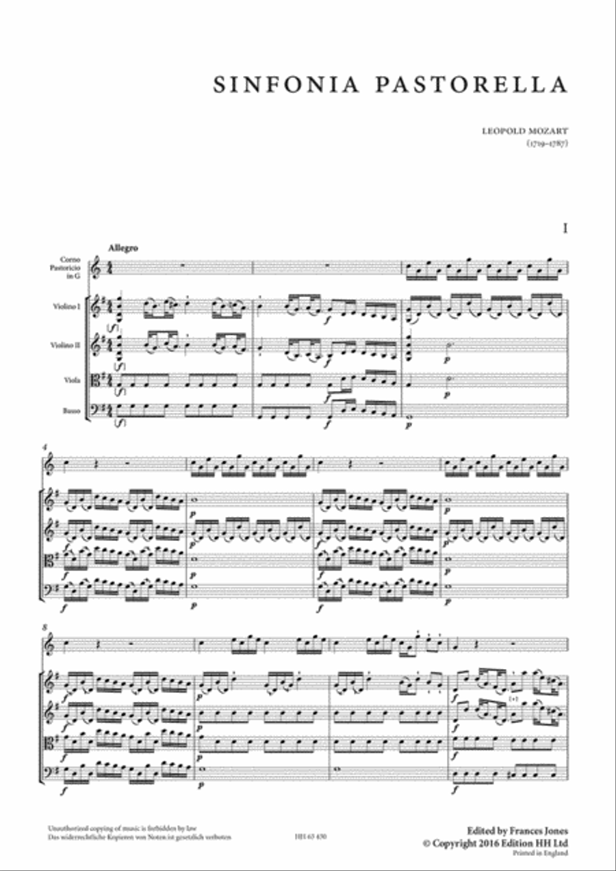 Sinfonia Pastorella Alphorn scores gallery preview page 2