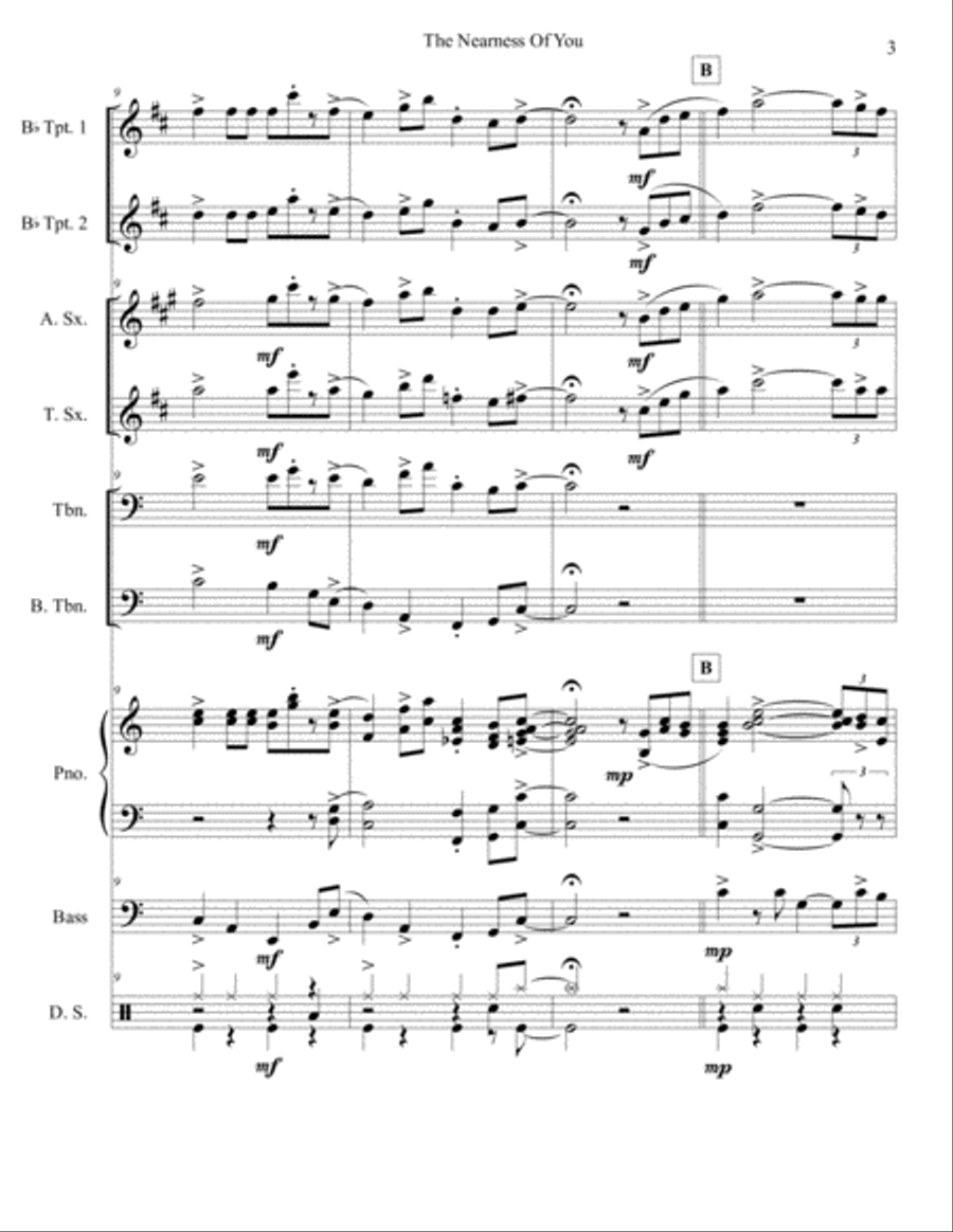 The Nearness Of You Jazz Ensemble scores gallery preview page 3