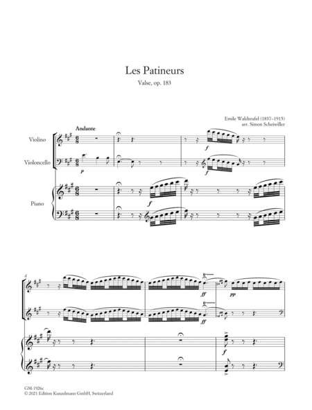 Les patineurs (The skaters), for piano trio