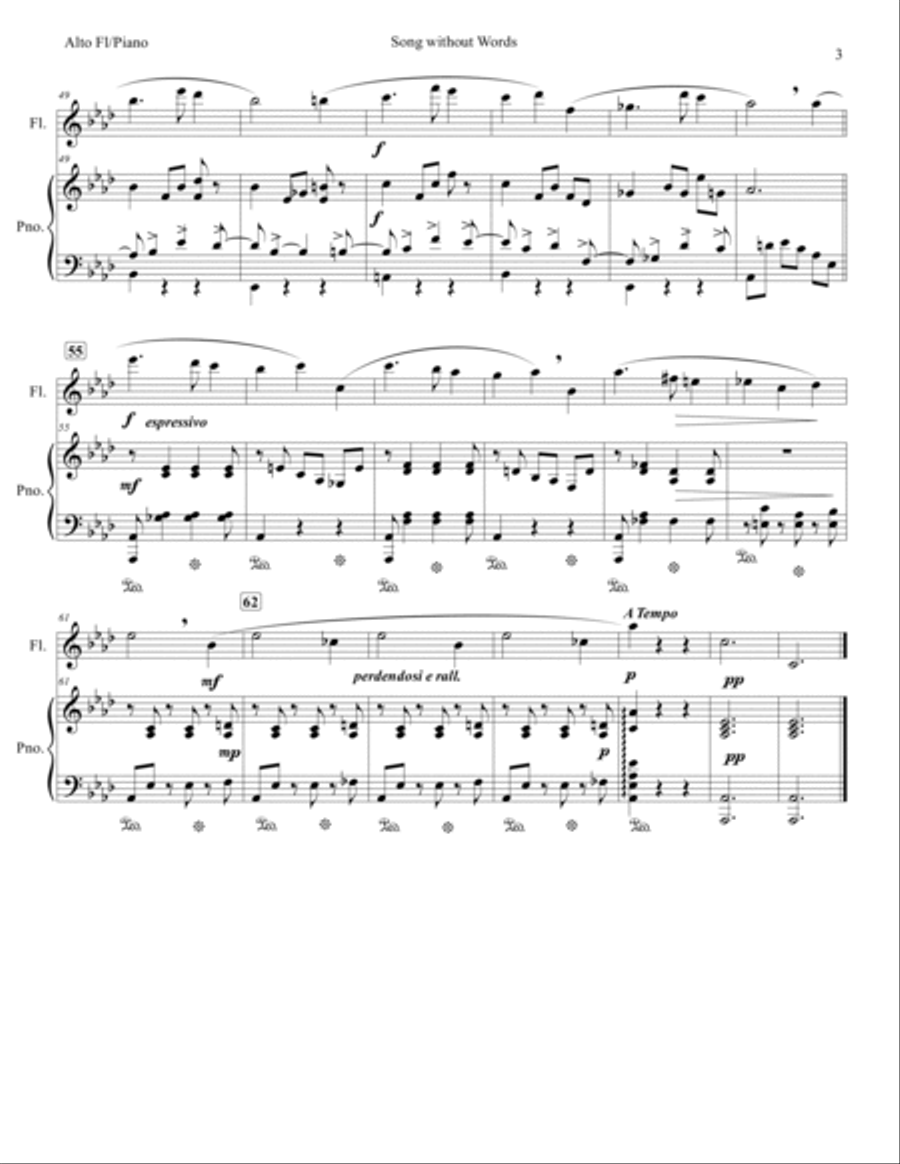 2Romances Sans Paroles, Op. 17, No. 1 & 3 Flute scores gallery preview page 5