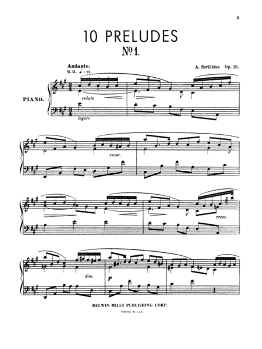 Ten Preludes Piano Solo scores gallery preview page 4