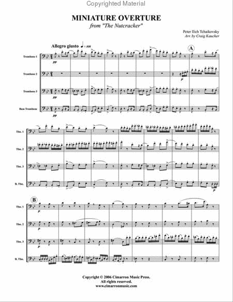 Suite from The Nutcracker Trombone Quartet scores gallery preview page 2