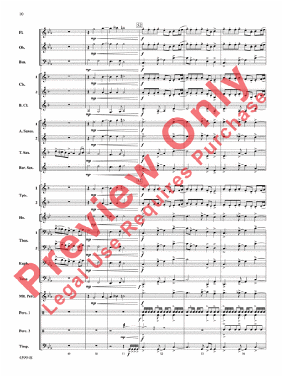 Shadows Unseen Concert Band scores gallery preview page 11