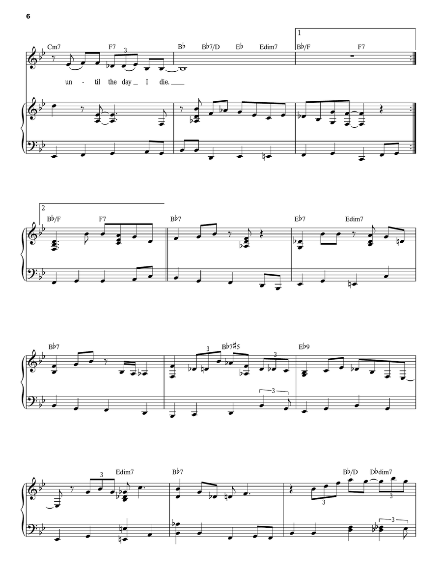 St. Louis Blues Piano, Vocal scores gallery preview page 6