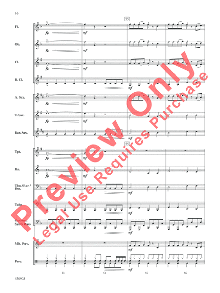 Everything Is Awesome (Awesome Remixxx!!!) (from The Lego Movie) Concert Band scores gallery preview page 16