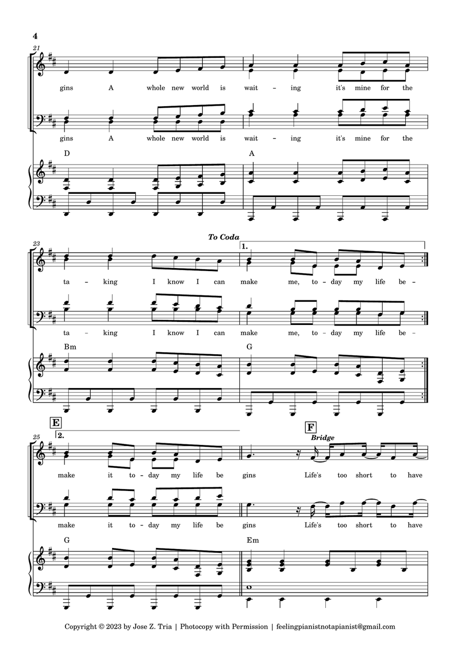 Today My Life Begins Choir scores gallery preview page 4