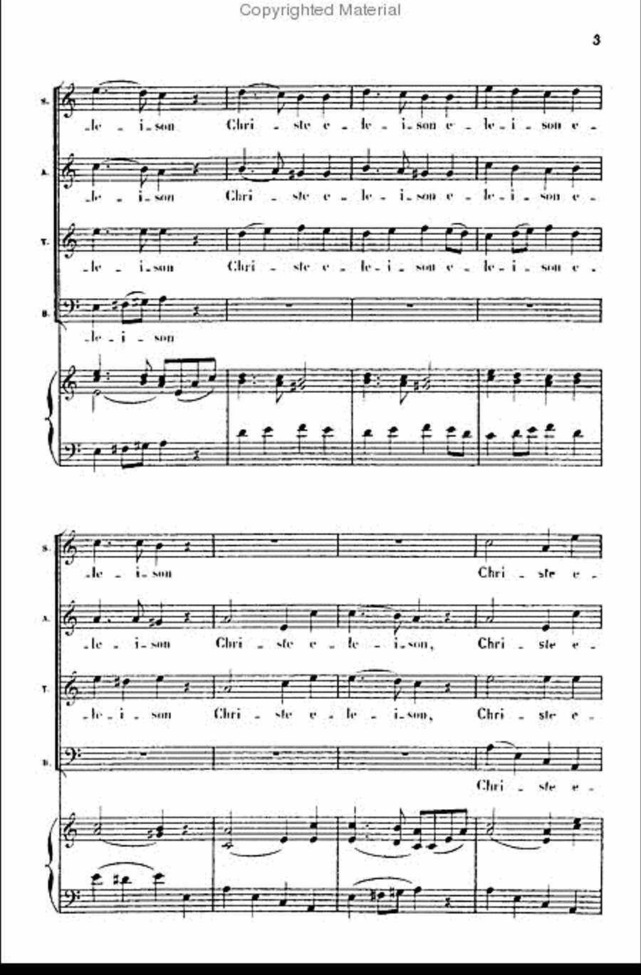 Messe Breve in C Major (No. 7) 4-Part scores gallery preview page 4