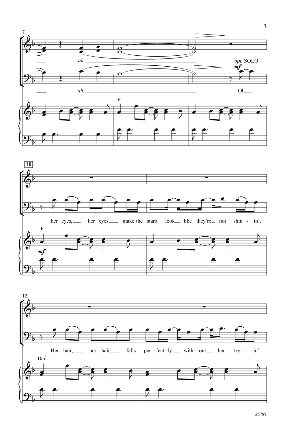 Just the Way You Are (Amazing) by Bruno Mars 4-Part - Digital Sheet Music page 2