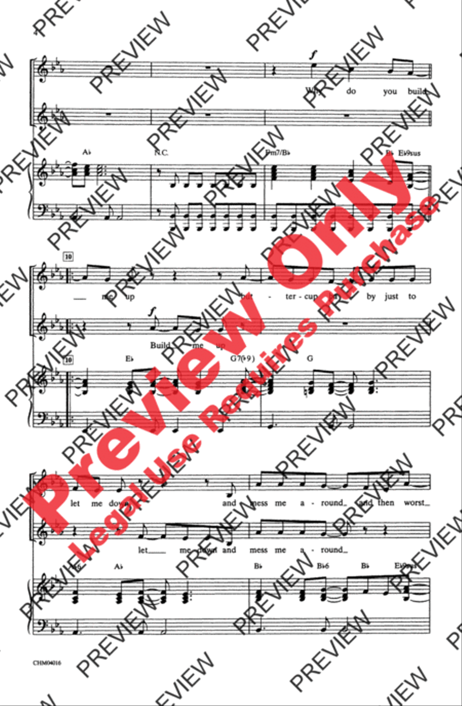 Build Me Up Buttercup 2-Part scores gallery preview page 3