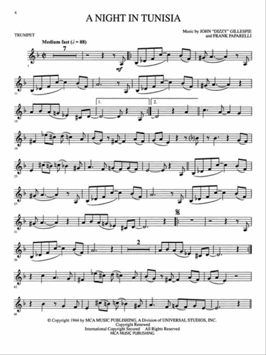 Jazz & Blues Trumpet Solo scores gallery preview page 2