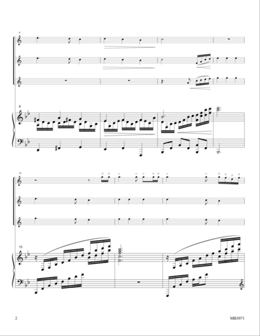 My Country 'Tis of Thee Trumpet Trio scores gallery preview page 3